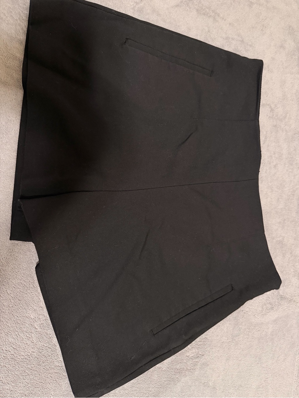 Zara Black Tailored Shorts with Welt Pockets